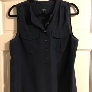 JCrew Navy sleeveless blouse